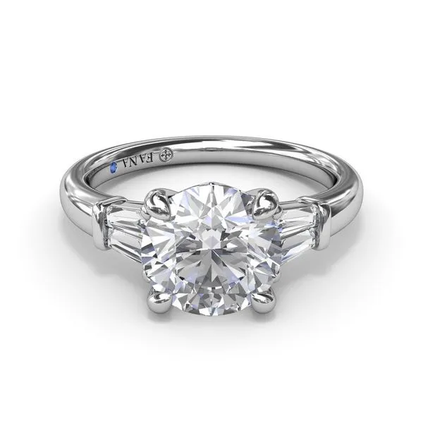 Fana Tapered Baguette Diamond Engagement Ring Setting Image 2 Peter & Co. Jewelers Avon Lake, OH