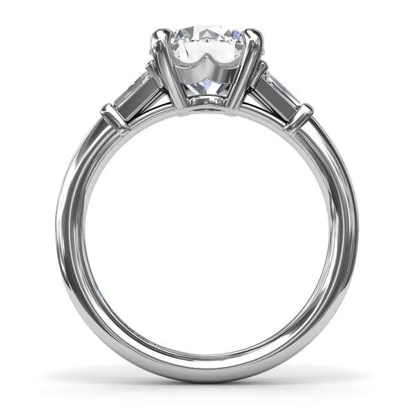 Fana Tapered Baguette Diamond Engagement Ring Setting Image 3 Peter & Co. Jewelers Avon Lake, OH