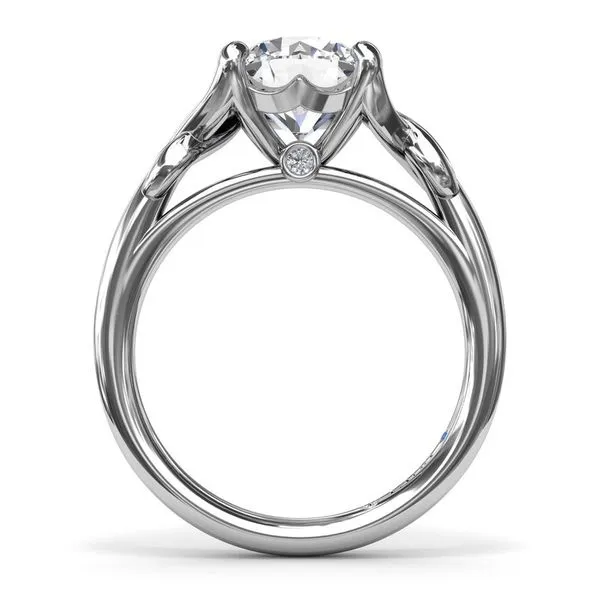 Fana Smooth Love Knot Diamond Engagement Ring Setting Image 3 Peter & Co. Jewelers Avon Lake, OH