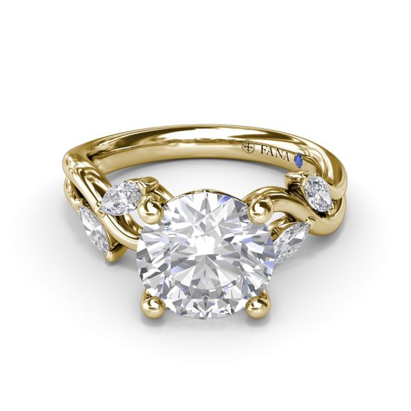 Fana Marquise Diamond Floral Semi-Mount Engagement Ring Image 2 Peter & Co. Jewelers Avon Lake, OH