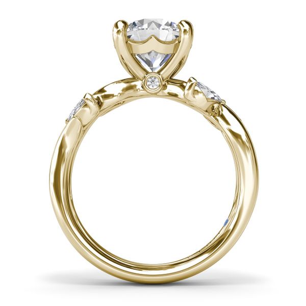 Fana Marquise Diamond Floral Semi-Mount Engagement Ring Image 3 Peter & Co. Jewelers Avon Lake, OH