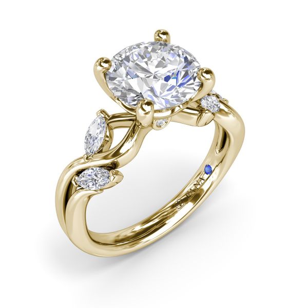 Fana Marquise Diamond Floral Semi-Mount Engagement Ring Peter & Co. Jewelers Avon Lake, OH