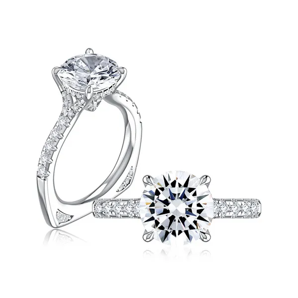 A.JAFFE 3ct Diamond Engagement Ring Setting with Signature Shank Image 2 Peter & Co. Jewelers Avon Lake, OH
