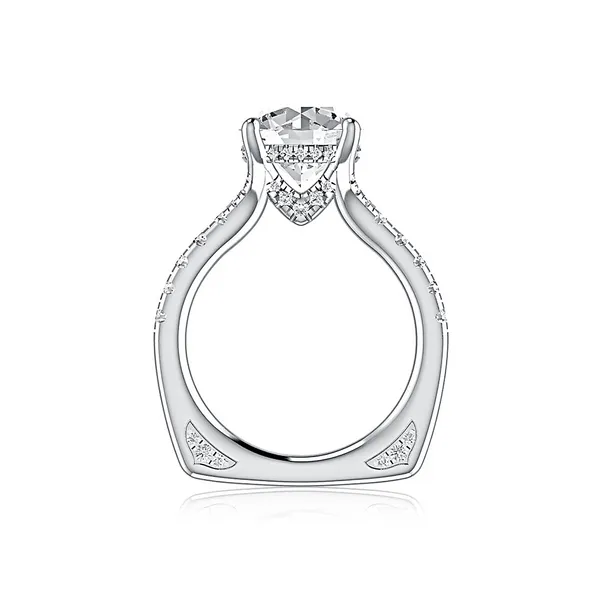A.JAFFE 3ct Diamond Engagement Ring Setting with Signature Shank Image 3 Peter & Co. Jewelers Avon Lake, OH