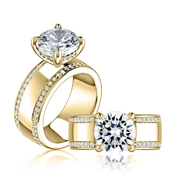 A.JAFFE Wide Band Engagement Ring Setting Image 2 Peter & Co. Jewelers Avon Lake, OH