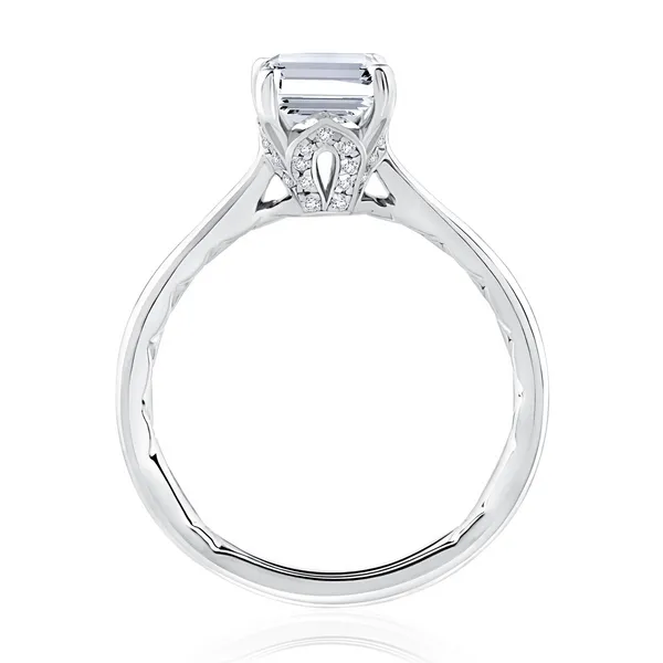 A.JAFFE Emerald Cut Solitaire Engagement Ring Setting Image 3 Peter & Co. Jewelers Avon Lake, OH