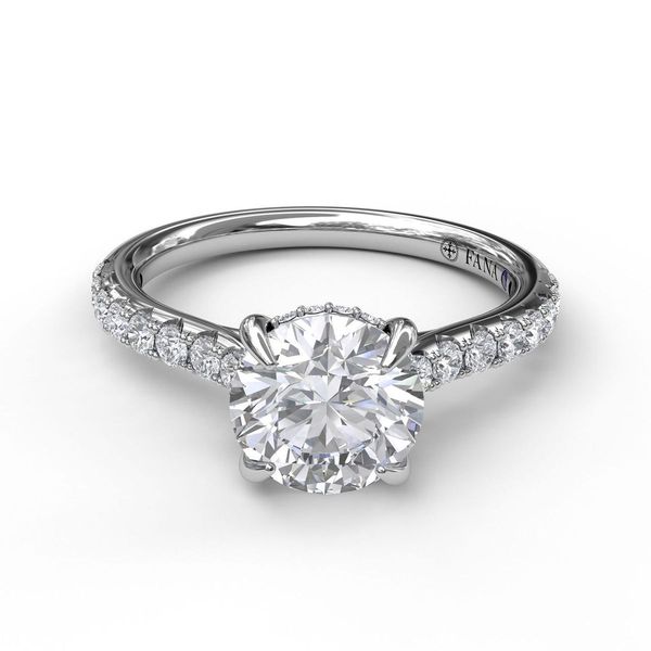 Fana Classic Round Cut Solitaire With Hidden Halo Engagement Ring Setting Image 2 Peter & Co. Jewelers Avon Lake, OH