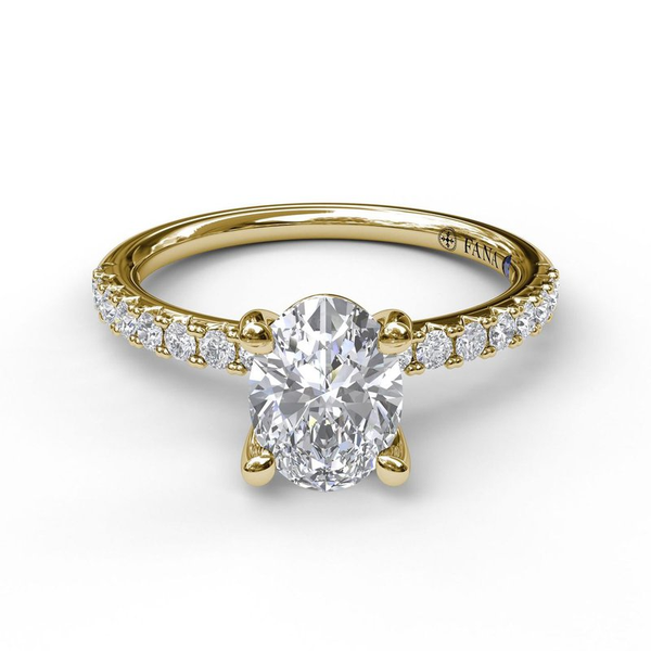 Fana Classic Single Row Semi-Mount Engagement Ring Setting Image 3 Peter & Co. Jewelers Avon Lake, OH