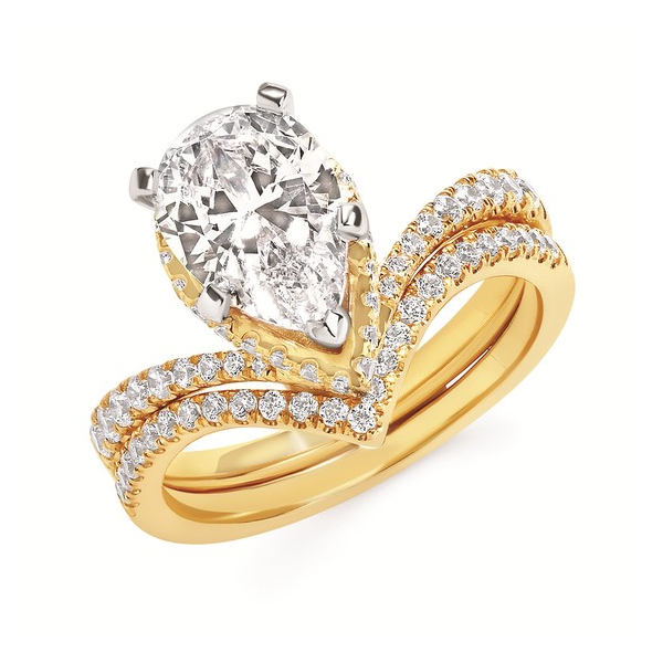 Pointed Diamond Engagement Ring Setting Image 3 Peter & Co. Jewelers Avon Lake, OH