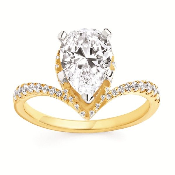 Pointed Diamond Engagement Ring Setting Peter & Co. Jewelers Avon Lake, OH