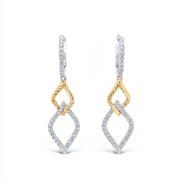 Two-Tone Diamond Earrings Peter & Co. Jewelers Avon Lake, OH