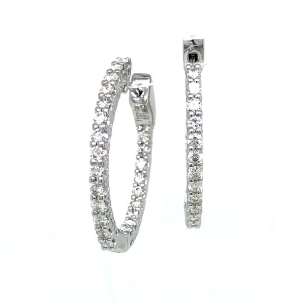 Diamond Inside/Outside Hoop Earrings 1ctw Peter & Co. Jewelers Avon Lake, OH