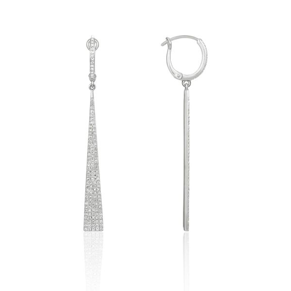 Long Triangular Diamond Earrings Peter & Co. Jewelers Avon Lake, OH