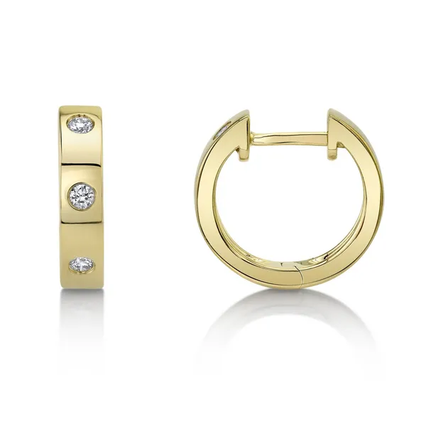 Shy Creation Diamond Huggie Earrings Image 2 Peter & Co. Jewelers Avon Lake, OH