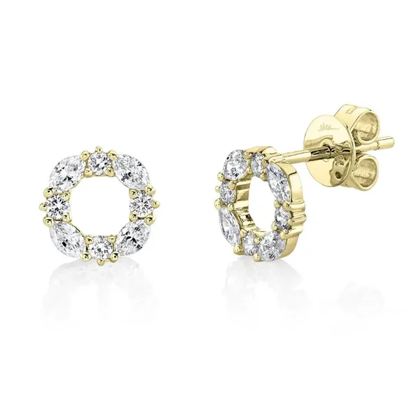 Shy Creation Diamond Circle Stud Earrings Peter & Co. Jewelers Avon Lake, OH