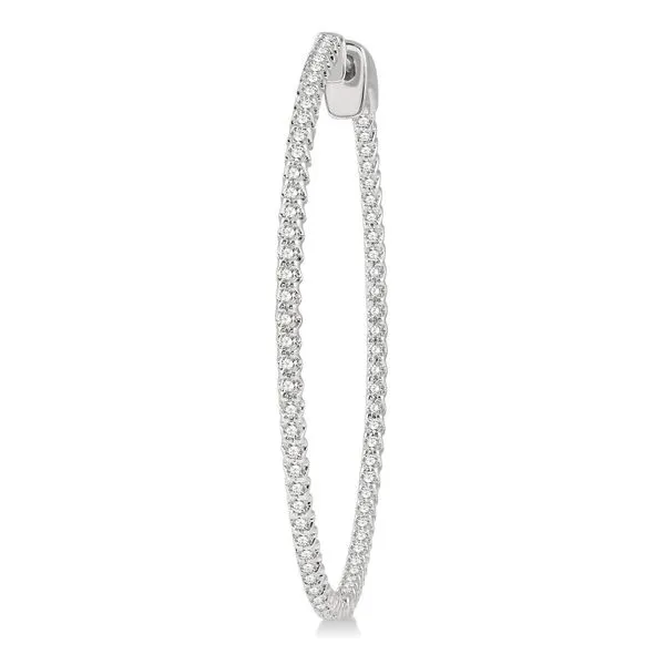 Inside-Out Diamond Hoop Earrings, 1ctw Image 2 Peter & Co. Jewelers Avon Lake, OH
