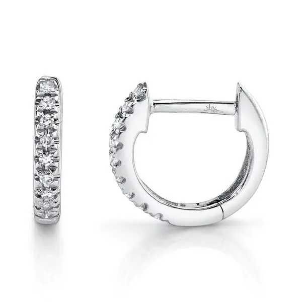 Shy Creation Mini Diamond Huggie Earrings Peter & Co. Jewelers Avon Lake, OH