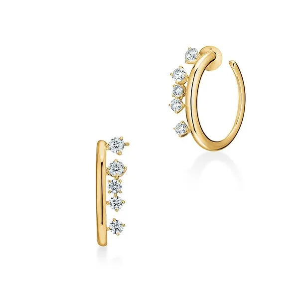 Hearts On Fire Barre Floating Diamond Small Hoops Peter & Co. Jewelers Avon Lake, OH
