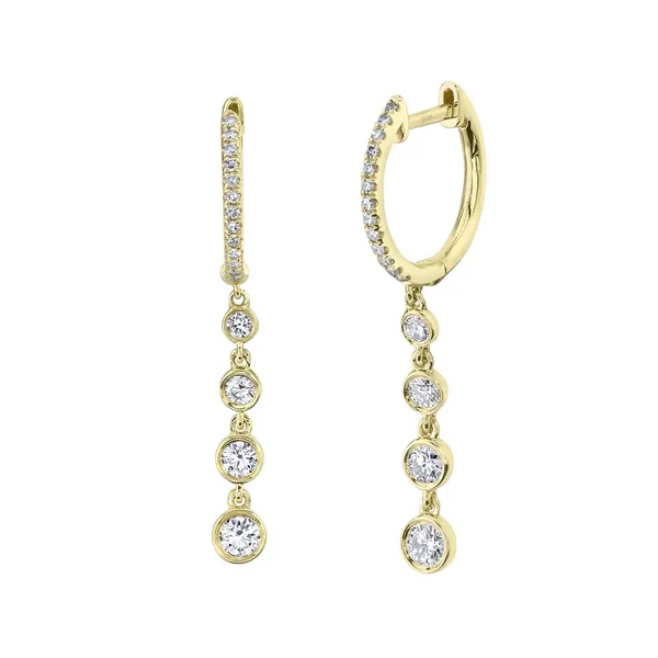 Shy Creation Diamond Bezel Drop Earrings Peter & Co. Jewelers Avon Lake, OH