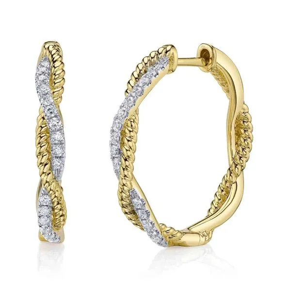 Shy Creation Diamond Twist Hoop Earrings Peter & Co. Jewelers Avon Lake, OH