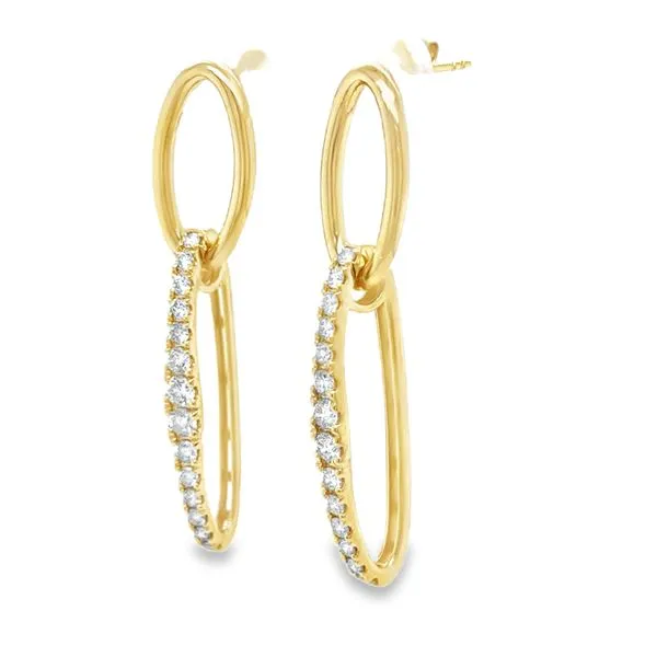 Open Oval Diamond Earrings Peter & Co. Jewelers Avon Lake, OH