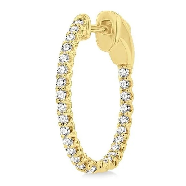 Inside/Outside Diamond Hoop Earrings 1/2ctw Image 2 Peter & Co. Jewelers Avon Lake, OH