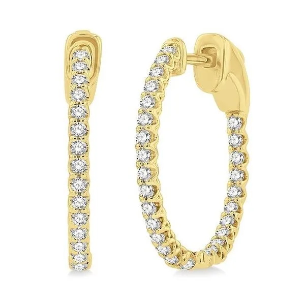 Inside/Outside Diamond Hoop Earrings 1/2ctw Peter & Co. Jewelers Avon Lake, OH