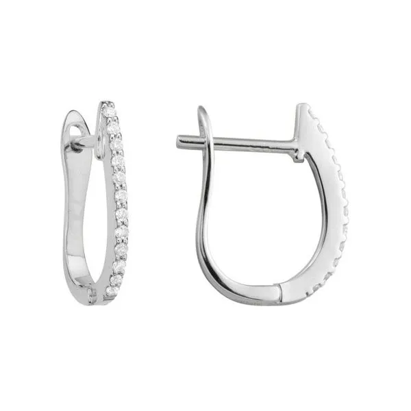 Diamond Huggie Hoop Earrings Peter & Co. Jewelers Avon Lake, OH