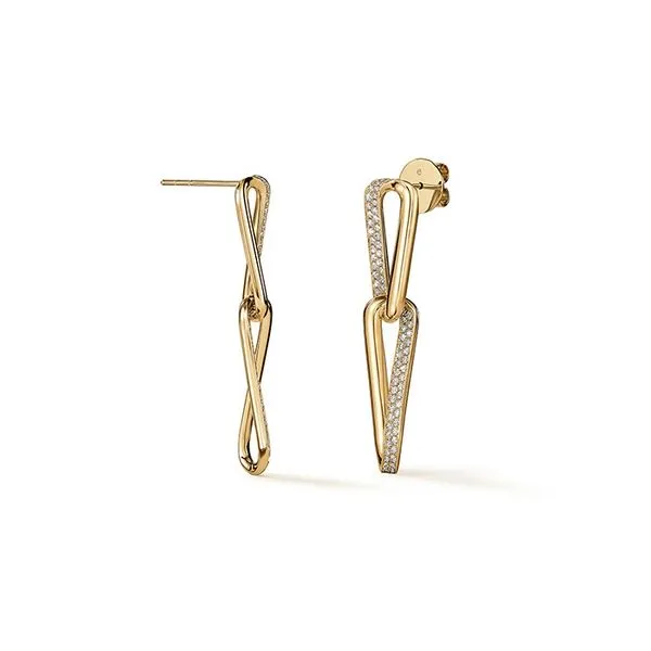 Hearts On Fire INSIDE/OUT Diamond Link Earrings Image 3 Peter & Co. Jewelers Avon Lake, OH