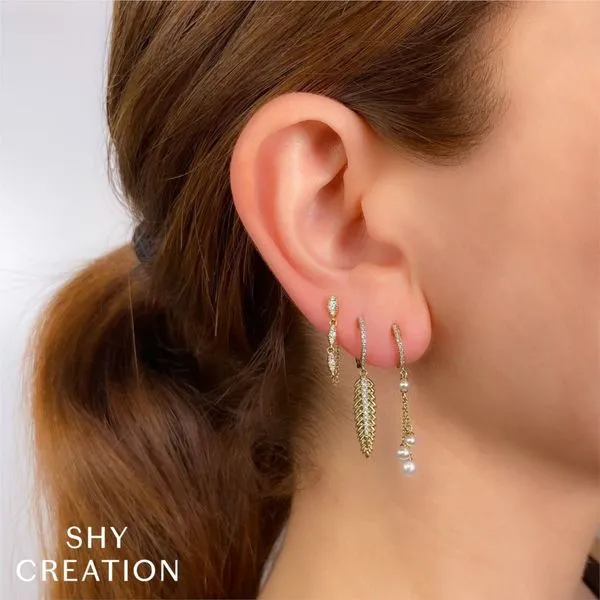 Shy Creation Diamond Chain Earrings Image 2 Peter & Co. Jewelers Avon Lake, OH