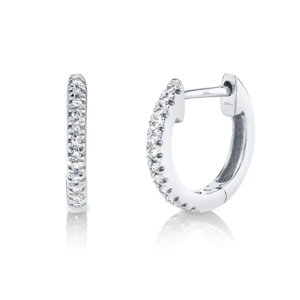 Shy Creations Classic Diamond Huggie Earrings Image 3 Peter & Co. Jewelers Avon Lake, OH