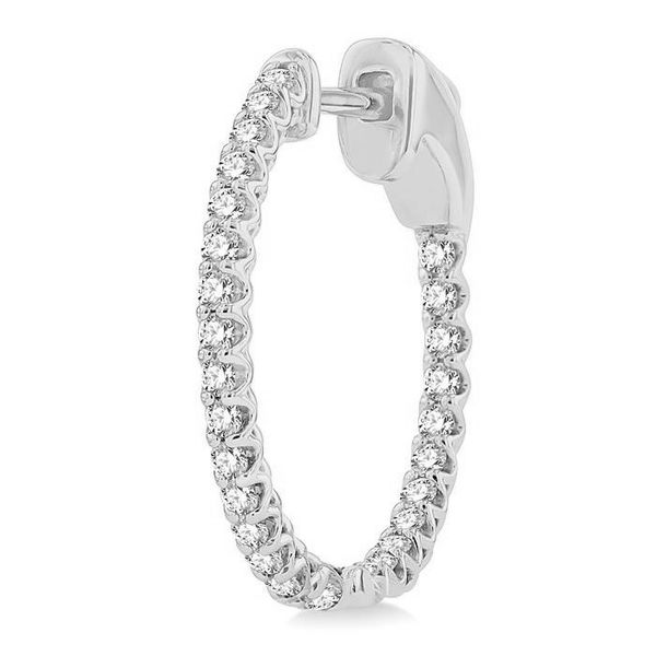 Inside/Out Diamond Hoop Earrings, 1/2ctw Image 2 Peter & Co. Jewelers Avon Lake, OH