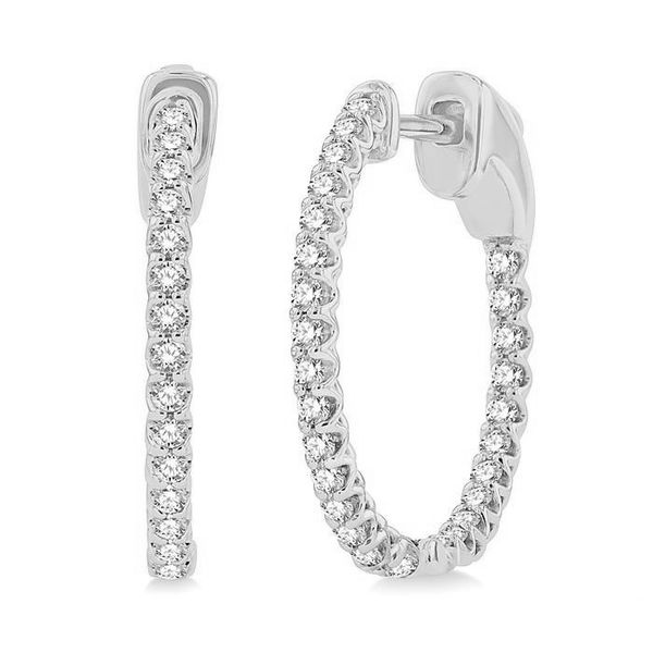 Inside/Out Diamond Hoop Earrings, 1/2ctw Peter & Co. Jewelers Avon Lake, OH