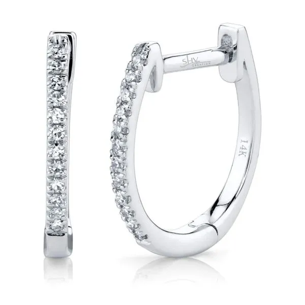 Shy Creations Diamond Huggie Hoop Earrings Peter & Co. Jewelers Avon Lake, OH