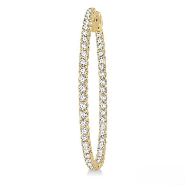 Inside/Out Diamond Hoop Earrings, 3ctw Image 2 Peter & Co. Jewelers Avon Lake, OH