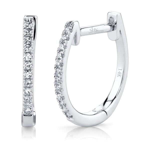 Shy Creations Diamond Huggie Hoop Earrings Peter & Co. Jewelers Avon Lake, OH