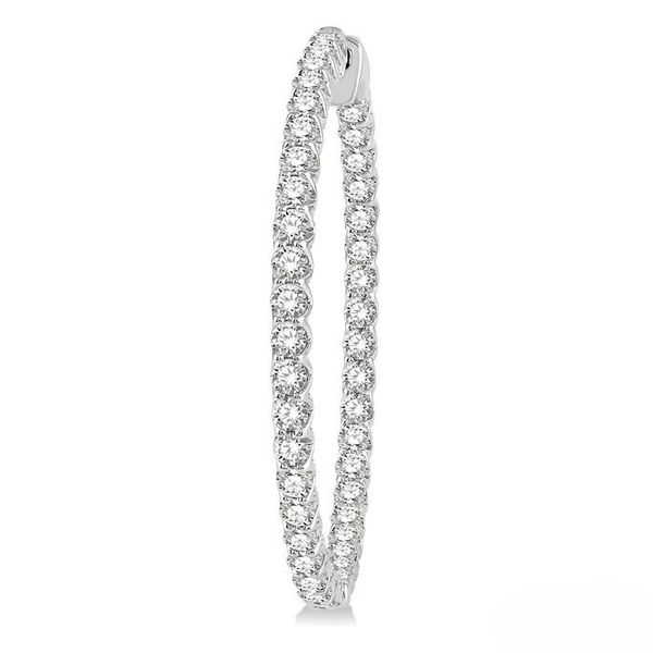 Inside/Out Diamond Hoop Earrings, 5ctw Image 2 Peter & Co. Jewelers Avon Lake, OH