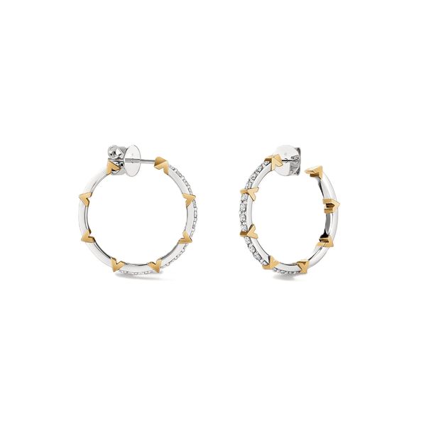 Hearts On Fire Copley Pavé Diamond Hoop Earrings, Medium Image 2 Peter & Co. Jewelers Avon Lake, OH