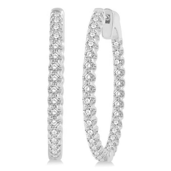 Inside/Outside Diamond Hoop Earrings, 1ctw Peter & Co. Jewelers Avon Lake, OH