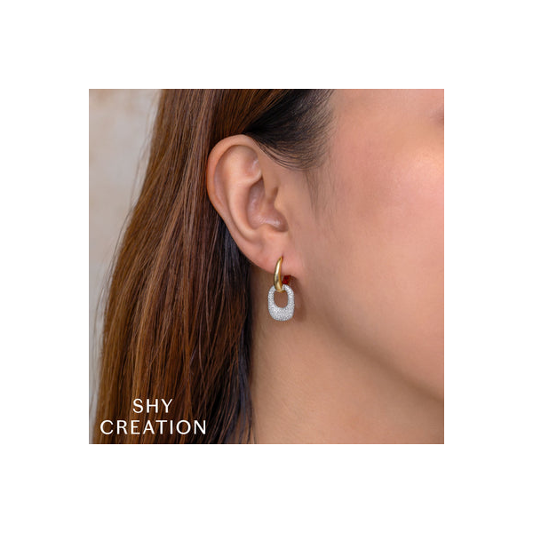 Shy Creation Diamond Pave Earrings Image 2 Peter & Co. Jewelers Avon Lake, OH