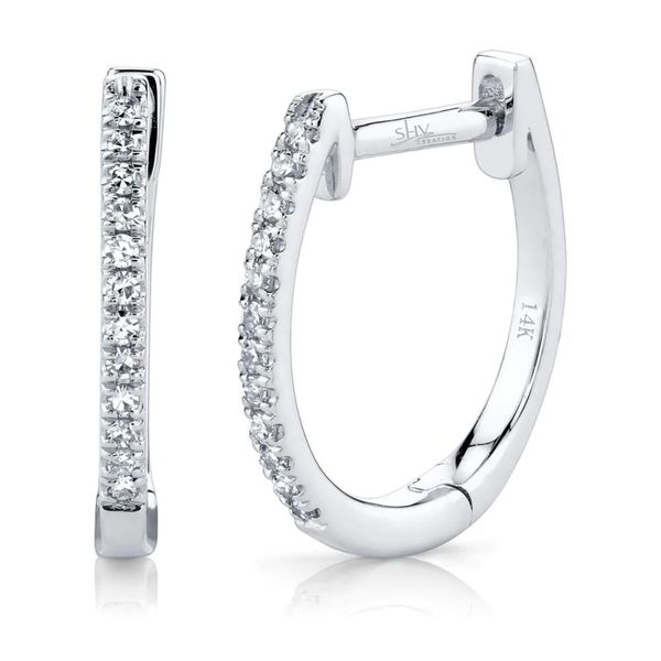 Shy Creations Diamond Huggie Hoop Earrings Peter & Co. Jewelers Avon Lake, OH