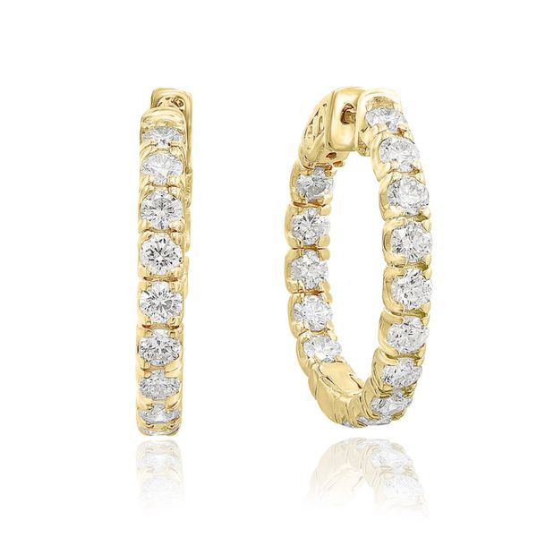 Inside Out Diamond Hoop Earrings Peter & Co. Jewelers Avon Lake, OH