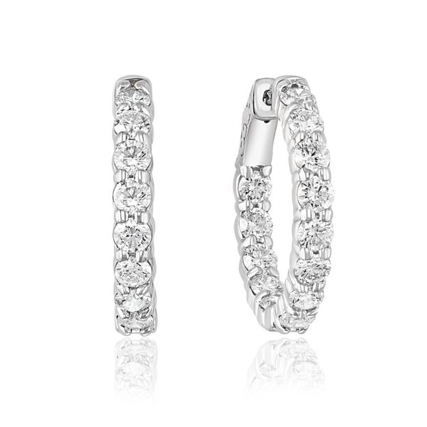 Inside Out Diamond Hoop Earrings Peter & Co. Jewelers Avon Lake, OH