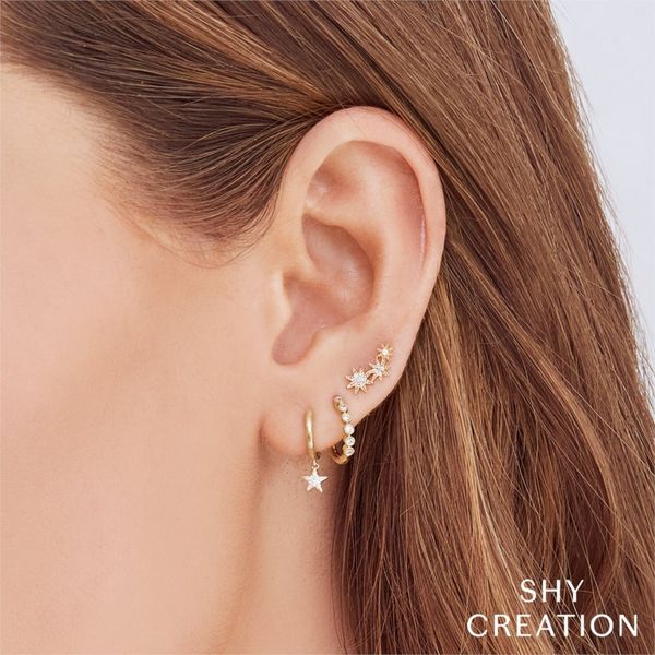 Shy Creation 3-Star Climber Earrings Image 3 Peter & Co. Jewelers Avon Lake, OH