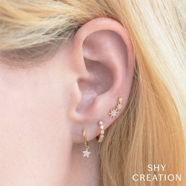 Shy Creation 3-Star Climber Earrings Image 4 Peter & Co. Jewelers Avon Lake, OH