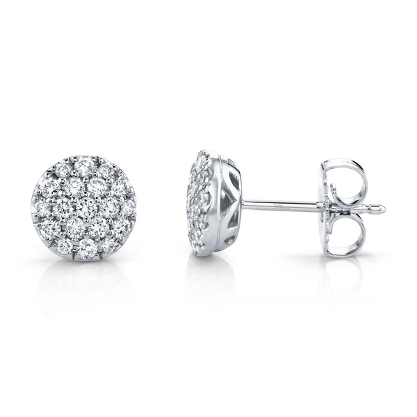 Shy Creation Diamond Pave Circle Studs Image 2 Peter & Co. Jewelers Avon Lake, OH