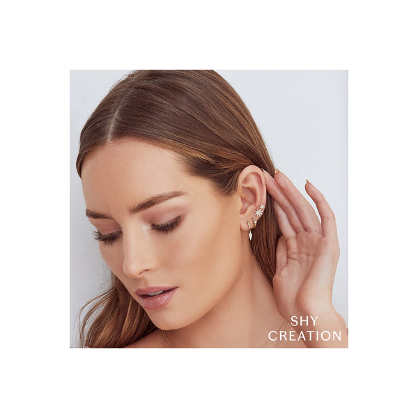Shy Creation Diamond Geometric Drop Earrings Image 2 Peter & Co. Jewelers Avon Lake, OH
