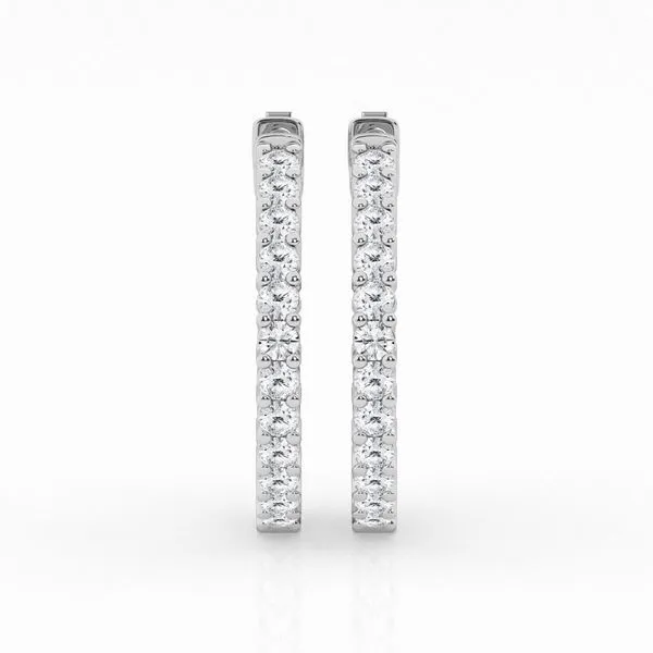 Inside-Out Lab Grown Diamond Hoop Earrings, 2ctw Image 2 Peter & Co. Jewelers Avon Lake, OH