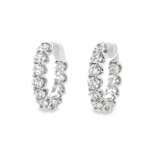 Inside-Out Lab Grown Diamond Hoop Earrings, 3.50ctw Image 2 Peter & Co. Jewelers Avon Lake, OH