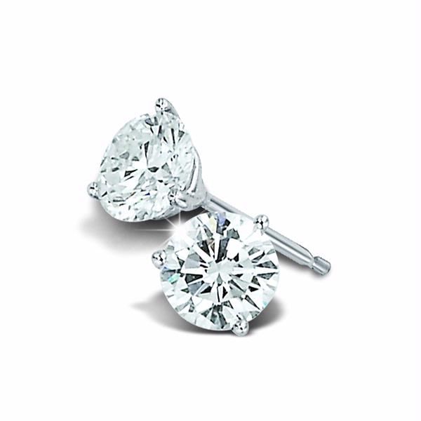 Classic Diamond Stud Earrings - 1ctw Image 2 Peter & Co. Jewelers Avon Lake, OH